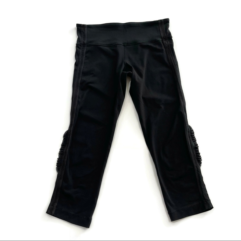 Lululemon Wunder Under Crop Ruffle Leggings Size 6 - Picture 8 of 11